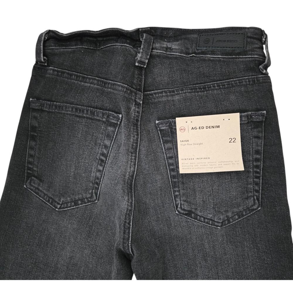 AG Jeans | Saige High-Waist Straight Leg Jeans Black Size 22 - Picture 7 of 8
